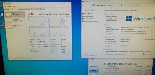 Windows 10 Computer i5 4gb ram and hdd 500 gb good for students and casual gaming