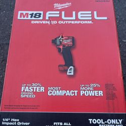 M18 1/4” Hex Impact Driver 