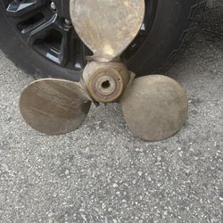 22” Solid Brass Sailboat Prop. Approximately 70 pounds.
