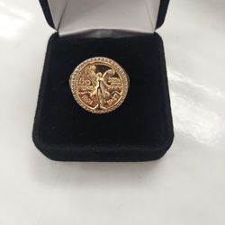Centenario Style Gold Ring