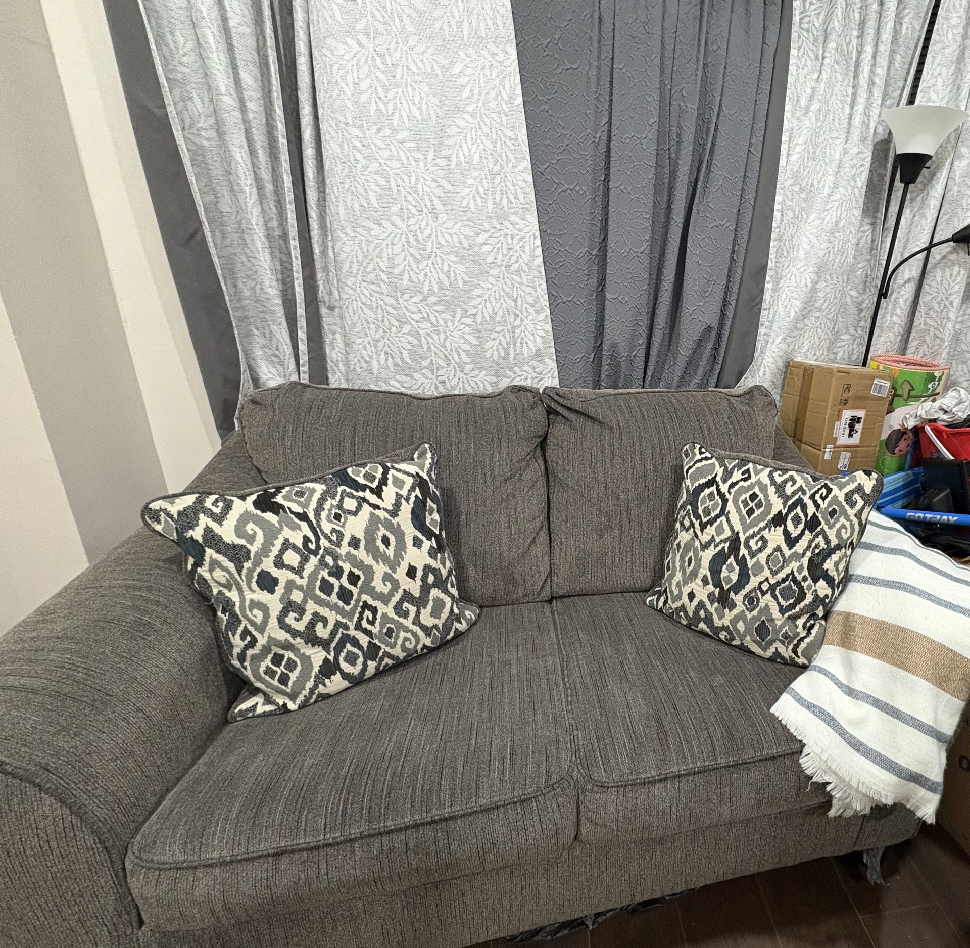 Grey Loveseat Sofa