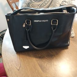 CHRISTIAN SIRIANO BLACK LEATHER PURSE GOOD CONDITION  $15.00