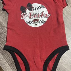 Girls, Arizona, D Backs, Onesie, Red