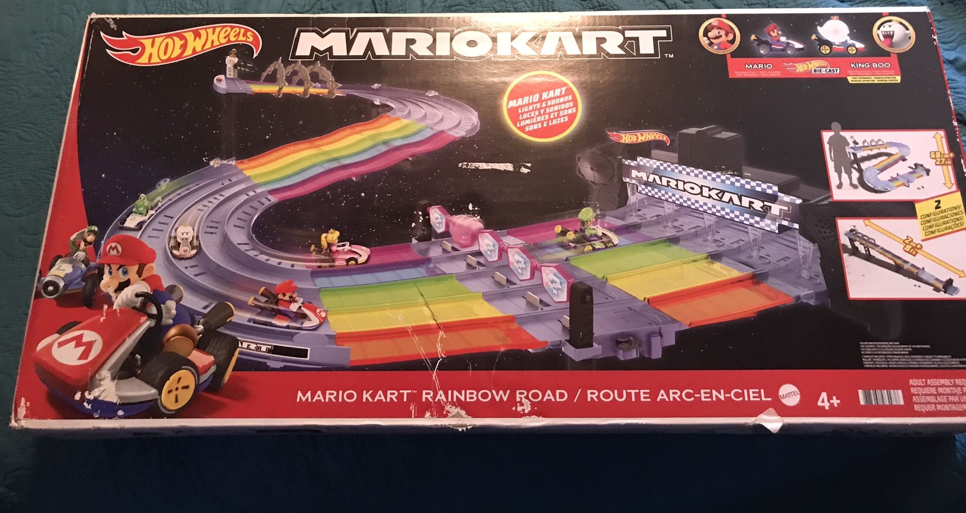 Hot Wheels Mario Kart Rainbow Race Set