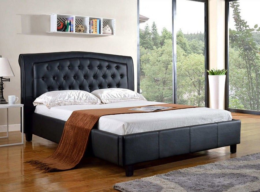 King Size Bed Frame In Black PU