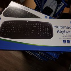 NEW Multimedia Wired Keyboard USB (98148) Internet Hot Keys for PC

