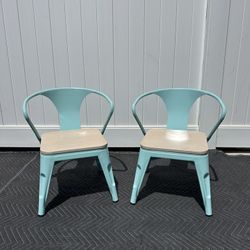 NEW Teal Bistro 2 Piece Chair Set/ Built In Box