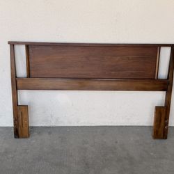 Original MCM Wooden Queen Headboard. 