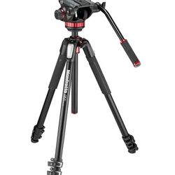 *Manfrotto 055 Tripod with Fluid Head – Professional Grade*