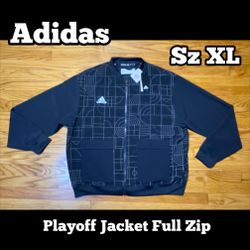 Adidas Playoff Jacket Full Zip Men’s Sz XL New @925