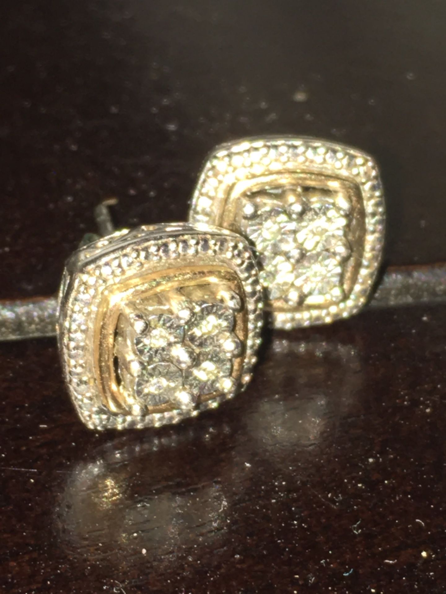 14k gold diamond earrings