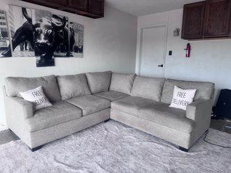 FREE DELIVERY light gray sectional sofa couch sala