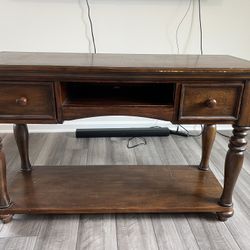 Wooden Desk/entertainment Stand