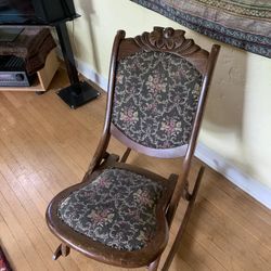A Folding Victorian Rocking Chair