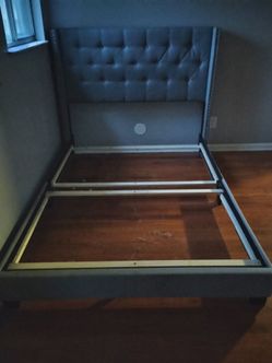 Queen bed frame and rail