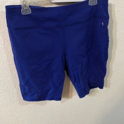 Blue Exercise Shorts Size Lg $1
