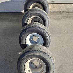 (4) Golf Cart Tires Wheels
