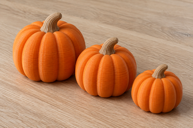 Ribbed Mini Pumpkin Trio, Set of 3, Fall Shelf and Table Decor, Custom Colors