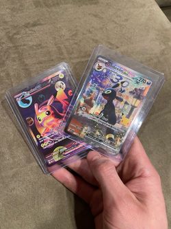 UPC Promo cards Umbreon Ex 110 and Pikachu Ex 109