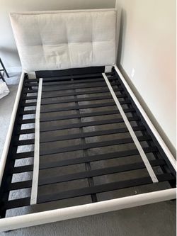 Queen Upholstered Platform Bed Frame