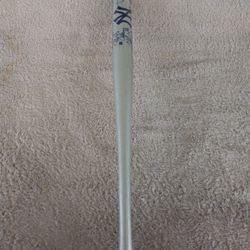 new york yankee mini baseball bat 18 in signature series silver