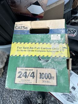 500-600ft. Gray 24/4 Solid CU CAT5e CMR (Riser) Data Cable