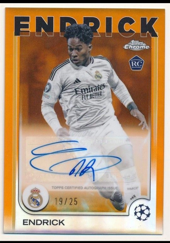 2024-25 Topps Chrome Endrick Auto /25 Real Madrid Card Brazilian!!