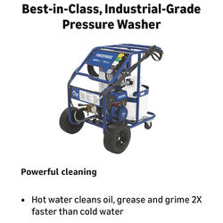 Commercial Hot water pressure washer ready to work