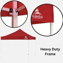 Heavy Duty Canopy Fold Up 10x10"- RED