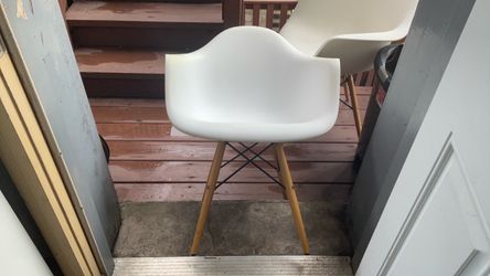White Eames Style Accent Chair