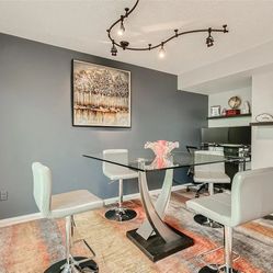 Modern Glass Table With Stools