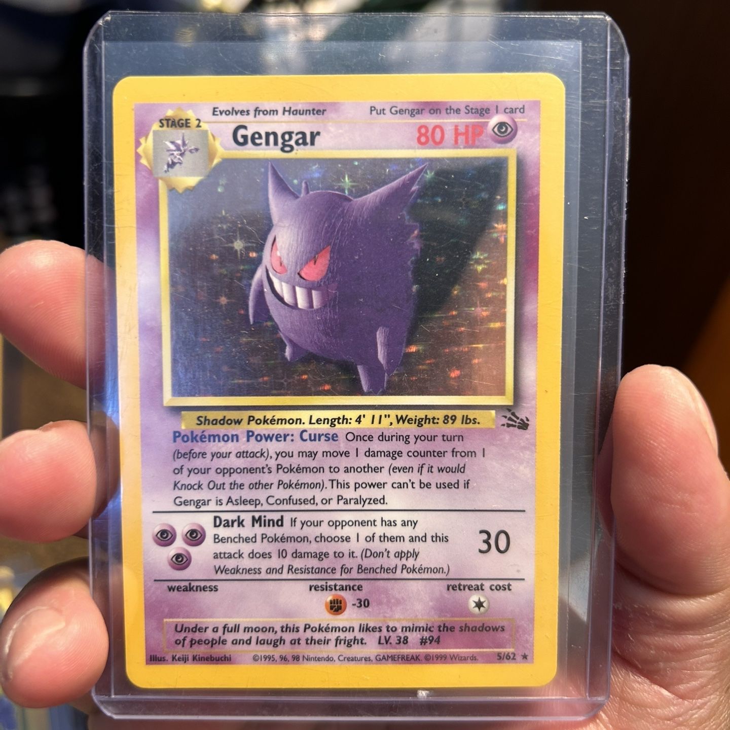 1995 holographic pokemon cards 1995 Gengar Holo-Rare - 5/62 Fossil Unlimited - Pokemon TCG - Nm (Worth  Grading) for Sale in Irvine, CA