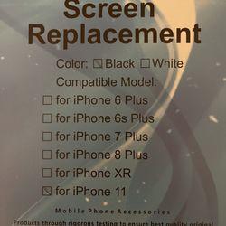 Pantalla Negra Para Iphone 11