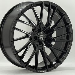 4pc 22" Lexani  Wheels style VELAR Gloss Black finish 5X112  ET 32   22X9  #16 new in box set of 4