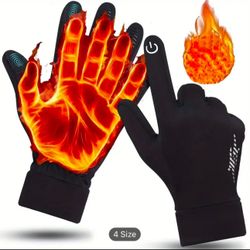 Winter Gloves Men's and Women's Cold Weather Warm Gloves Frozen Work Gloves Set Suitable for Running, Driving, Cycling, Work, Hiking, Touch Screen Glo