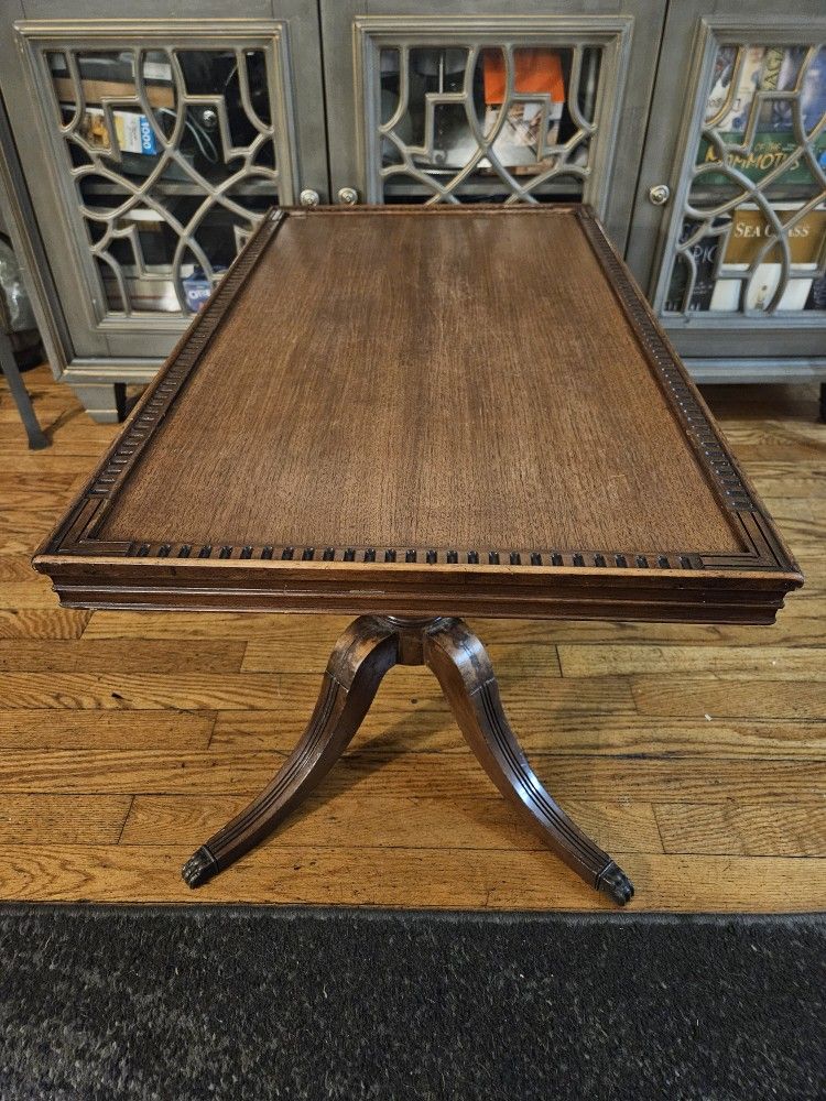 Small Rectangular Solid Mahogany Coffee Table Or Side End Table