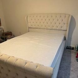 Queen bed frame and mattress (Palmetto)