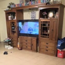 FREE Solid Wood Entertainment Center FREE