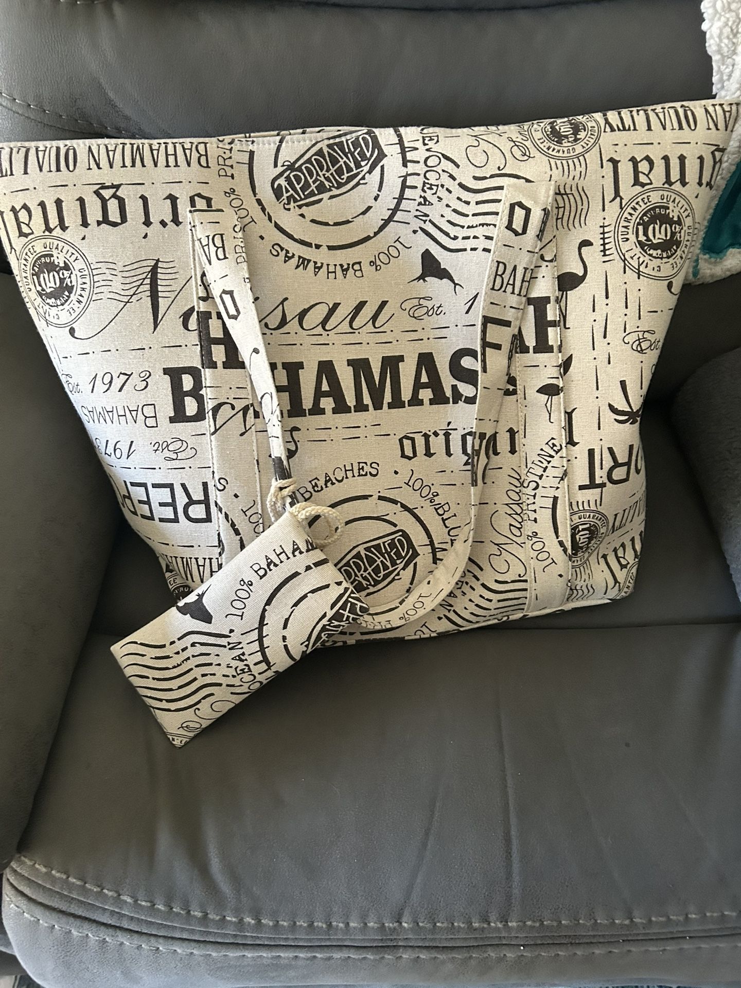Large Bahamas Canvas Bag Brand New Straight From The Island