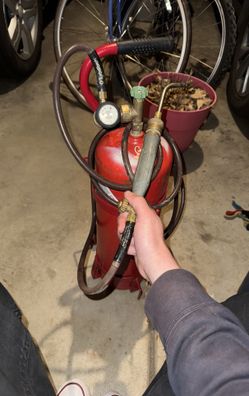 Turbotorch And Empty Tank With Stand 