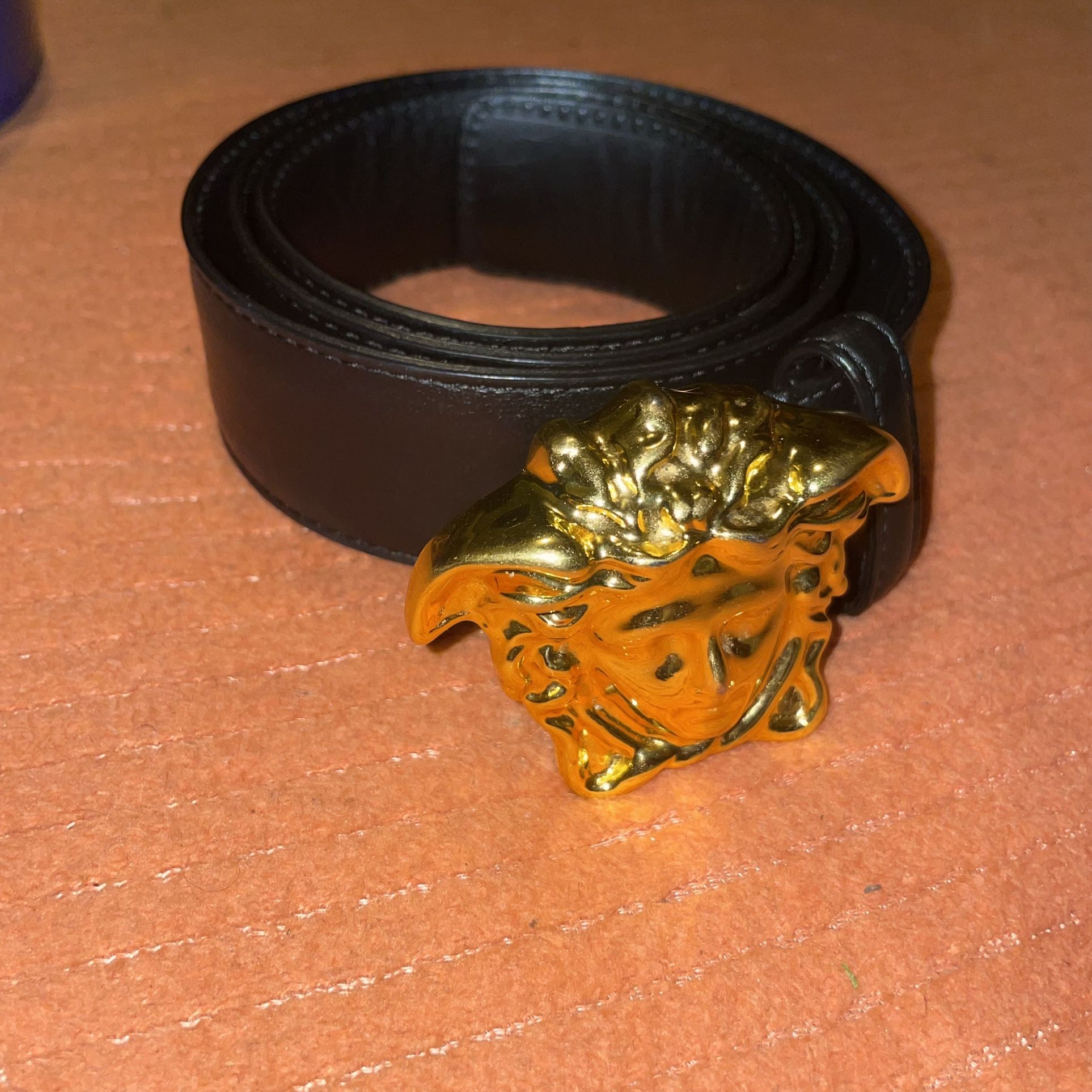 Versace Medusa Head Buckle Leather Belt