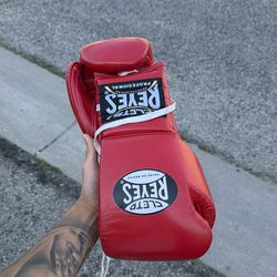 Cleto Reyes Hook and Loop Training 14oz red boxing gloves