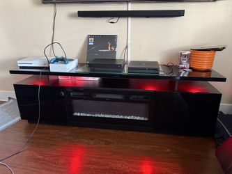 Tv stand fire place