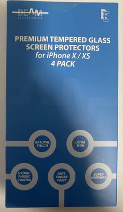 New -4pk tempered glass screen protector iPhone X,XS