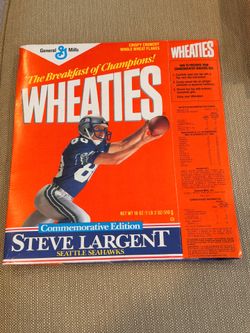 Steve Largent WHEATIES box
