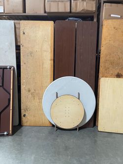 Heavy-Duty Plywood Banquet, Round and square Folding Tables – Perfect for Home or Business Use We have a variety of commercial-grade tables available