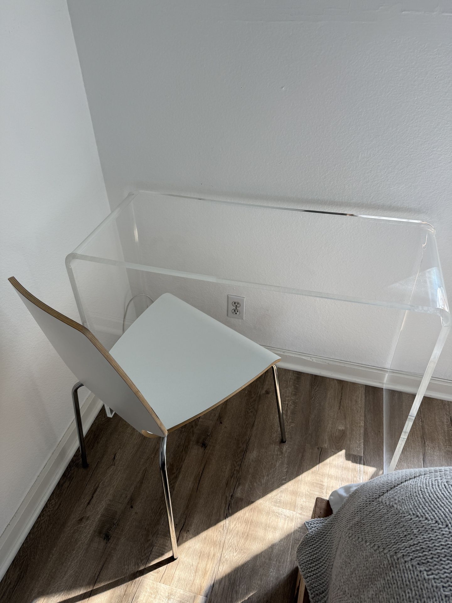 Cb2 Peekaboo Acrylic Console Desk