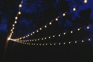 String lights wedding event