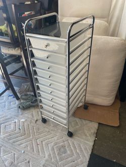 10-Drawer Rolling Storage Cart