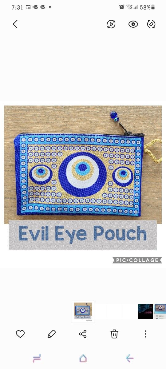 Evil Eye Makeup Bag - Coin Purse